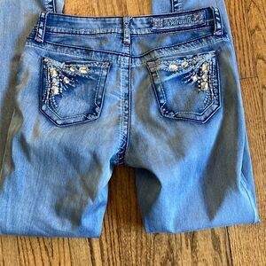 Hydraulic Lola Super Skinny Embellished Embroidered Jeans Junior 9/10